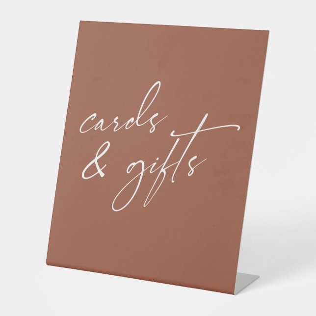 Signe De Table Contemporain, simple Font Cartes & Cadeaux Terraco (Recto)