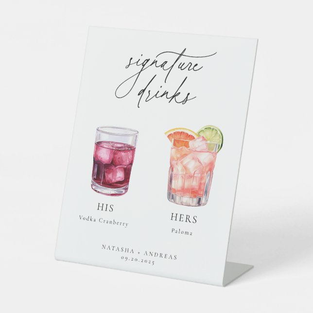 Signe De Table Contemporary Cocktails Signature Drinks (Recto)