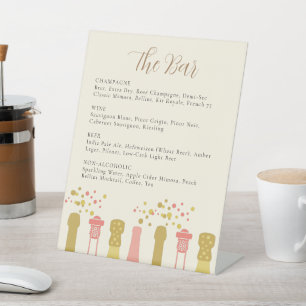 Signe De Table Cool vintage Retro Champagne Bachelorette Party