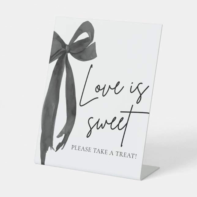 Signe De Table Coquette Black Bow Love is Sweet Treat Favoriser S (Recto)