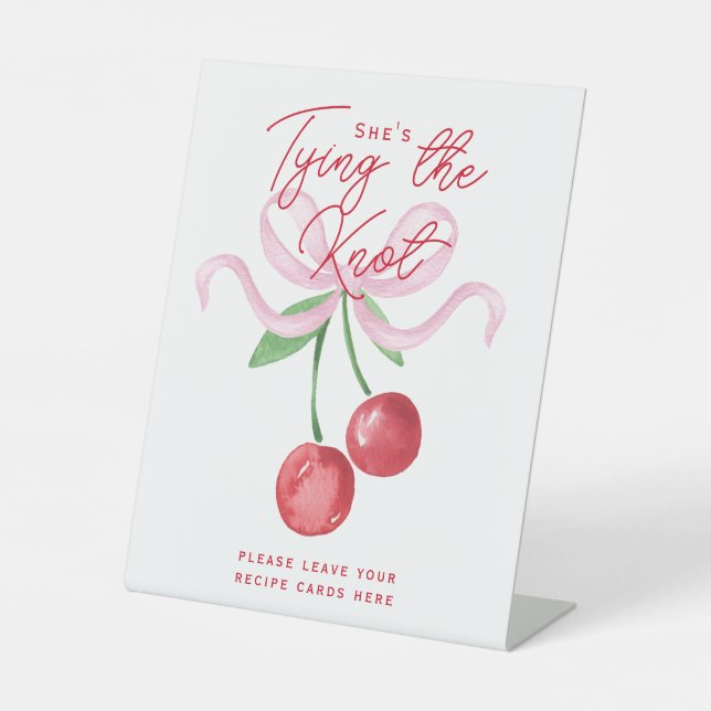 Signe De Table Coquette Cherry | Elle noue le noeud (Recto)