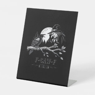 Signe De Table Corbeau F-Caw-F Halloween Sorcière F-Caw-F