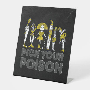 Signe De Table Costume d'Halloween Boissons Pick Your Poison