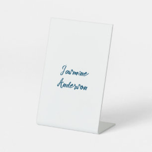 Signe De Table Couleur bleu océan minimaliste moderne