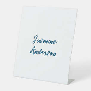 Signe De Table Couleur bleu océan minimaliste moderne