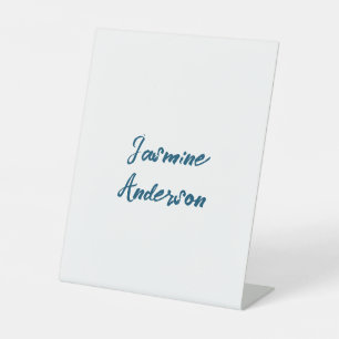 Signe De Table Couleur bleu océan minimaliste moderne