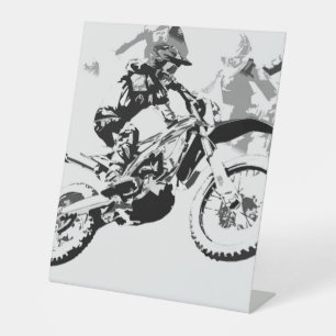 Signe De Table Course pour gagner - Motocross Racers