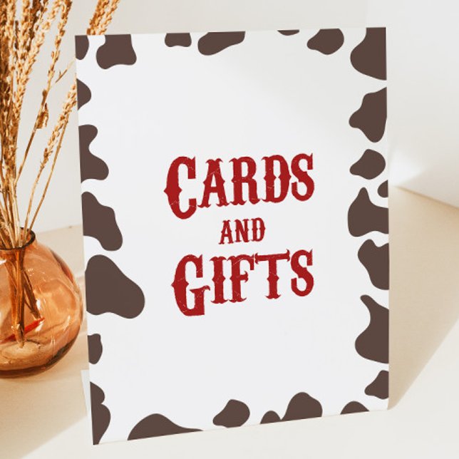 Signe De Table Cowboy Rodeo Western Cartes et cadeaux (Créateur téléchargé)