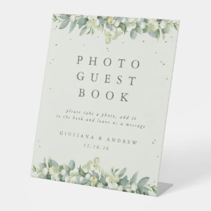 Signe De Table Cream Snowberry+Eucalyptus Mariage Photo Livre d'i