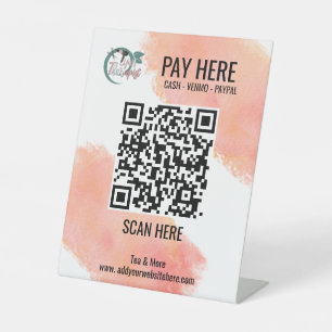 Signe De Table Créer un code QR gratuit Venmo pour les petites en
