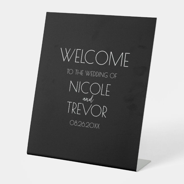 Signe De Table Créer votre propre - Noir (Recto)