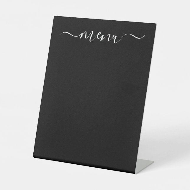 Signe De Table Créez votre propre Noir entièrement Customisé (Recto)