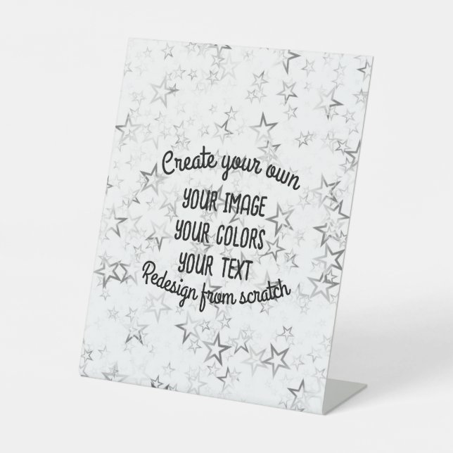 Signe De Table Créez votre propre Parties scintillant - Star (Recto)