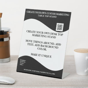 Signe De Table Créez votre propre stand marketing de bureau 8x10