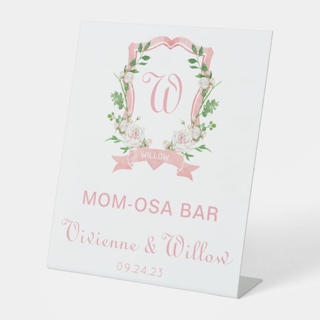 Signe De Table Crest Floral Douche de bienvenue (Recto)