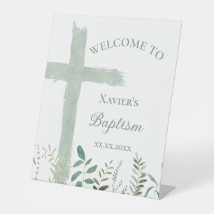 Signe De Table Croix Sainte verdure Baptême