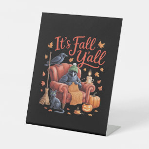 Signe De Table Crow C’est l’automne Y’tous les Citrouilles Automn