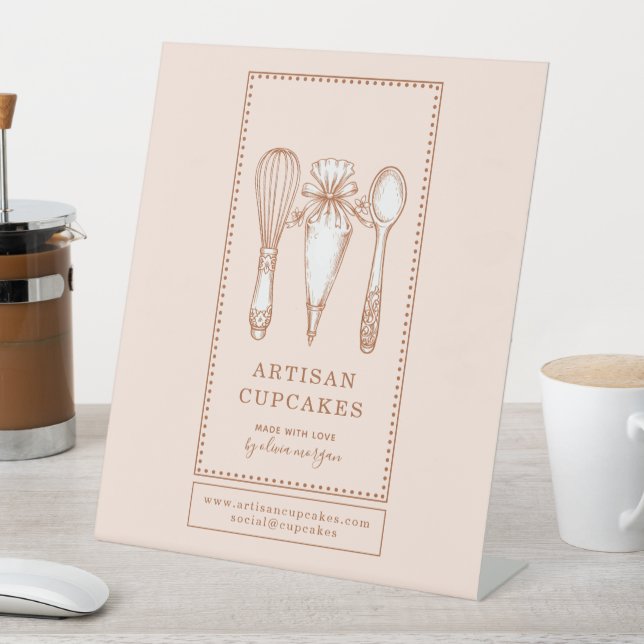 Signe De Table Cupcake Bakery Baking Utensils  (In SItu)