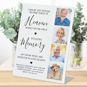 Signe De Table Custom 4 Photo Collage Heaven Mariage Memorial
