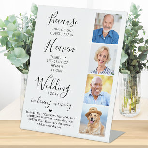 Signe De Table Custom 4 Photo Collage Heaven Mariage Memorial