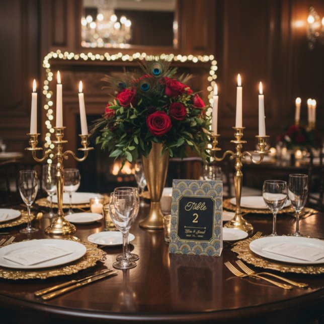 Signe De Table Custom Art Deco Thank You Tabletop Sign (Créateur téléchargé)