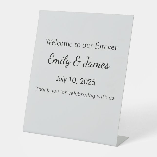 Signe De Table Custom Baby Shower Welcome Sign (Recto)