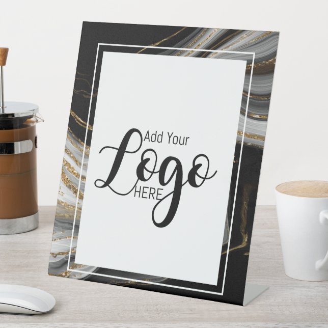 Signe De Table custom business logo advertising marble (In SItu)