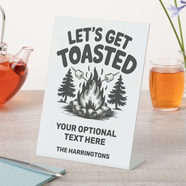 Signe De Table Custom Name & Text Camping (In SItu)