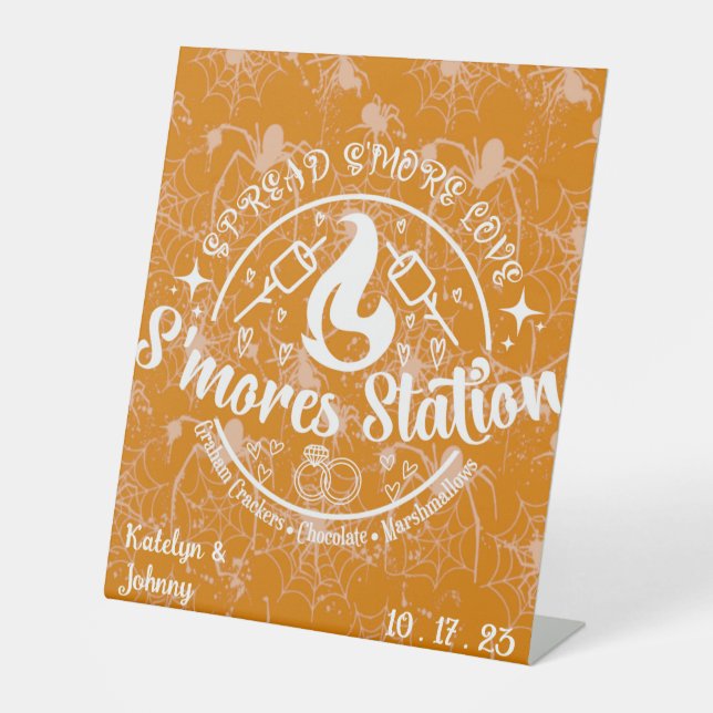 Signe De Table Custom Spread More Love Smores Station Halloween (Recto)