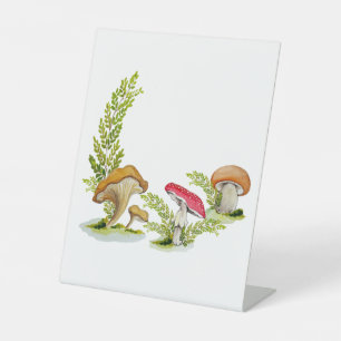 Signe De Table Cute aquarelle champignon motif carte de tasse de 