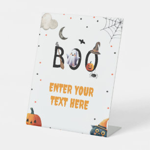 Signe De Table Cute Boo Halloween Fantôme Anniversaire Décor de f