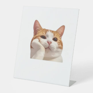 Signe De Table Cute Cat Meme & Pink Coffee Aesthetic Sticker Shee