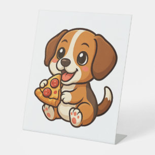 Signe De Table Cute chien beagle pizza pizza amateurs dessin anim