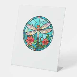Signe De Table Cute Dragonfly Stained Glass Floral Dragon Fly Lov