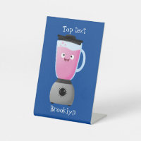 Cute happy food mixender cuisine appareil dessin a