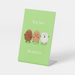 Signe De Table Cute kawaii oeufs humoristique dessin animé