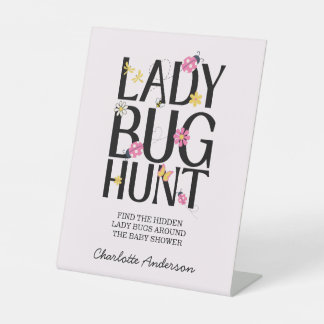 Signe De Table Cute Ladybug Pink Girl Baby Shower