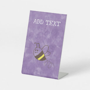 Signe De Table Cute Little Bee Flying Watercolor Baby shower