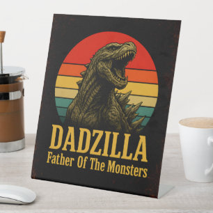 Signe De Table Dadzilla Père De La Fête des pères Des Monstres