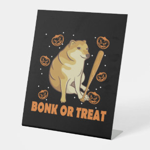Signe De Table Dank Meme Cheems Halloween Chien