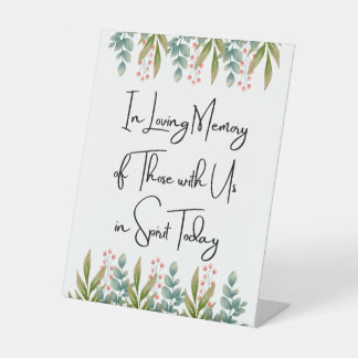 Signe De Table Dans la mémoire amoureuse de ceux qui sont avec no