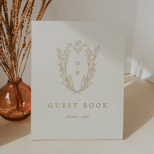 Signe De Table DAPHNE Vintage Cream Gold Mariage Livre d'or Signa