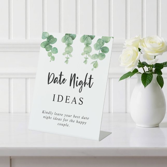 Signe De Table Date Idées de nuit Eucalyptus Mariage Botanique (Créateur téléchargé)