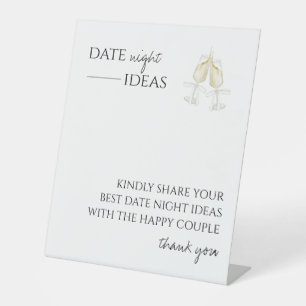 Signe De Table Date Night Ideas Fête des mariées Jeu Script moder