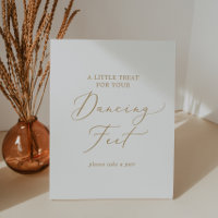 Délicat Gold Calligraphie Pied Mariage Dancing
