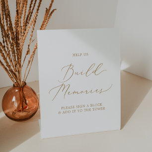 Signe De Table Delicate Gold Calligraphy Mariage Construire des s