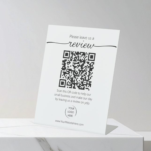 Signe De Table Demande d'avis sur une petite entreprise par code  (Créateur téléchargé)