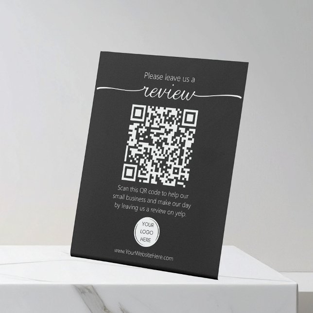 Signe De Table Demande d'avis sur une petite entreprise via code  (Créateur téléchargé)