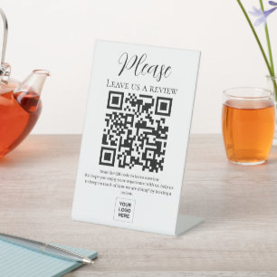Signe De Table Demandez au client de consulter un code QR