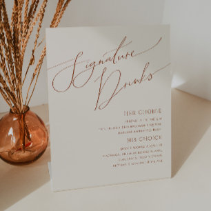 Signe De Table Désert de Whimsical Boissons Beige Signature